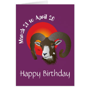 Aries March 21 to April 20 Karte