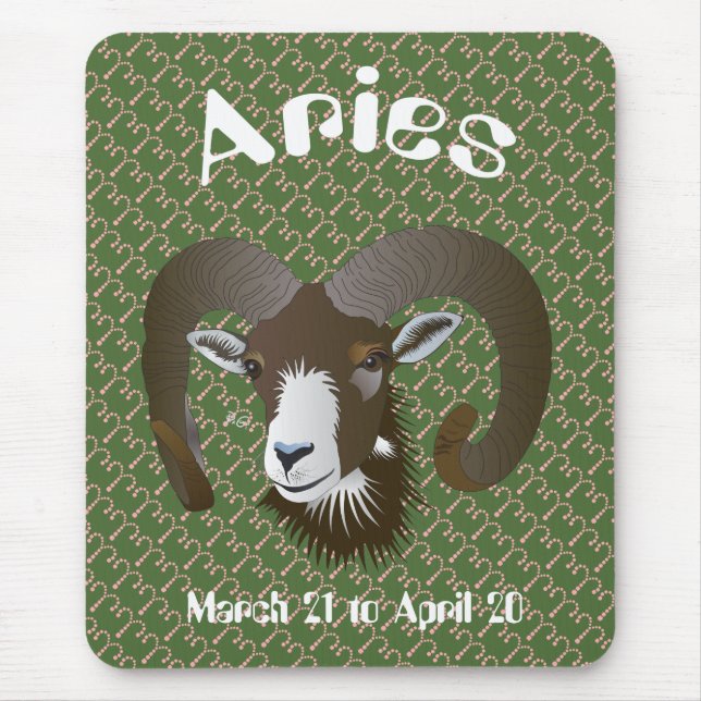 Aries March 21 to April 20 Mauspad Mouse Mat (Front)
