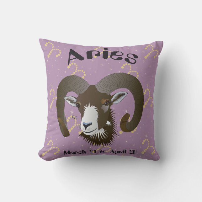 Aries March 21 to April 20 Pillows (Front)