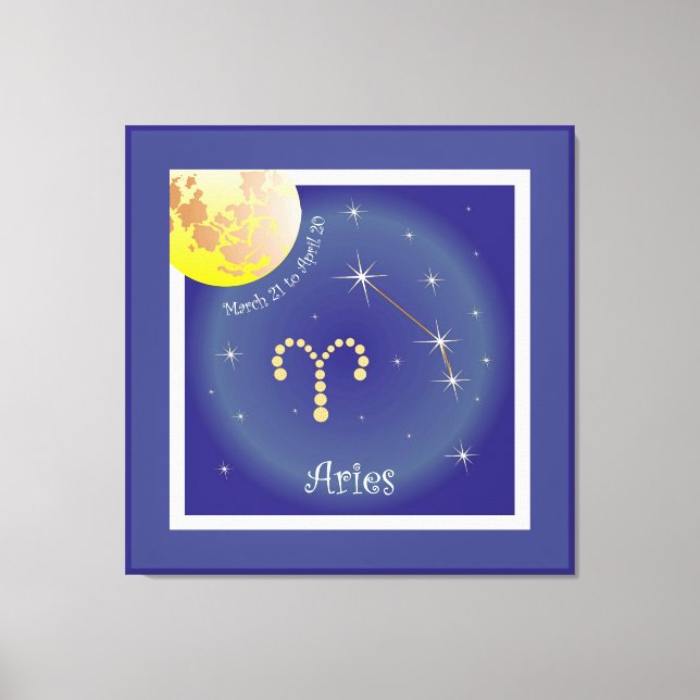 Aries March 21 to April 20 screen Canvas Print (Front)