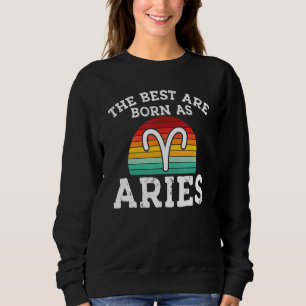 Aries March April birthday Retro astrology Aries Z Sweatshirt