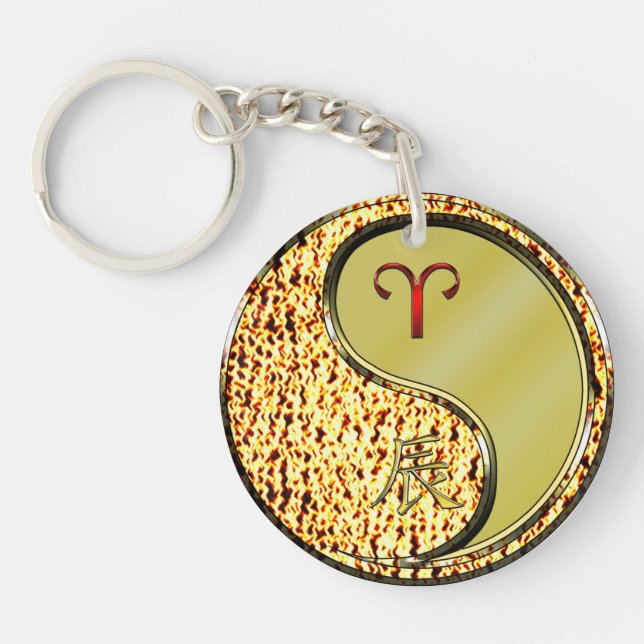 Aries & Metal Dragon Key Ring (Front)