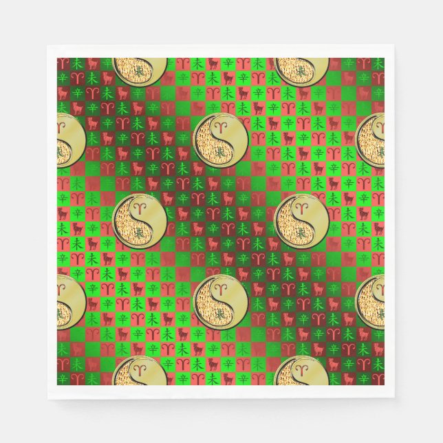 Aries & Metal Goat Napkin (Front)