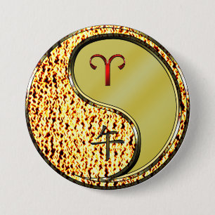 Aries & Metal Horse 7.5 Cm Round Badge