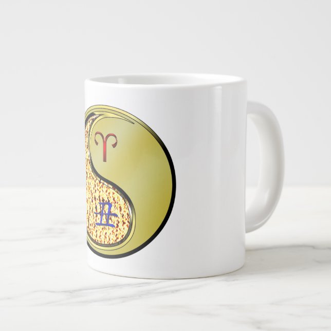 Aries & Metal Ox Large Coffee Mug (Front Right)