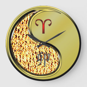 Aries & Metal Rabbit Large Clock