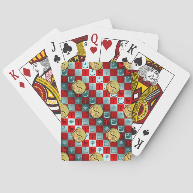 Aries & Metal Snake Playing Cards (Back)