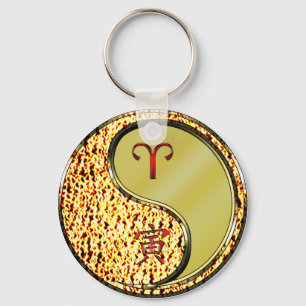 Aries & Metal Tiger Key Ring