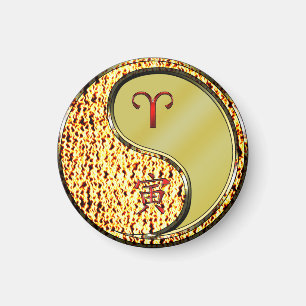 Aries & Metal Tiger Magnet