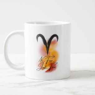 Aries 'No Fear, Just Fire' Zodiac Pride Large Coffee Mug