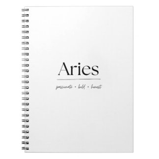 Aries Notebook - Zodiac Signs