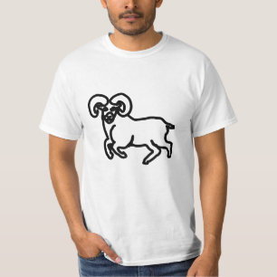 Aries Outline Ram T‑Shirt – Strong Aries Energy  T-Shirt