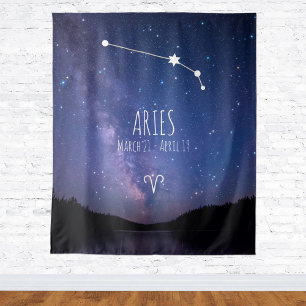 Aries Personalised Astrology Tapestry