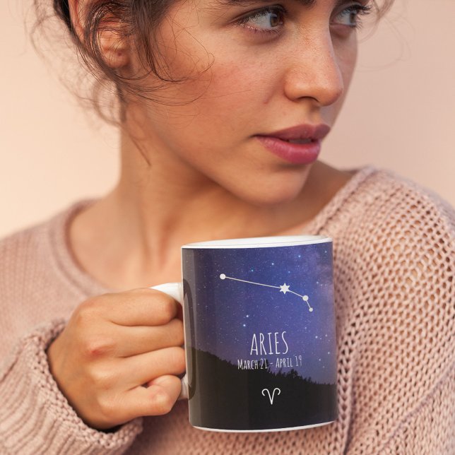 Aries | Personalised Zodiac Constellation Coffee Mug (Creator Uploaded)