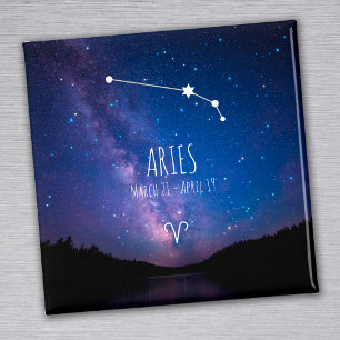 Aries   Personalised Zodiac Constellation Magnet