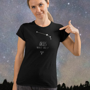 Aries   Personalised Zodiac Constellation T-Shirt