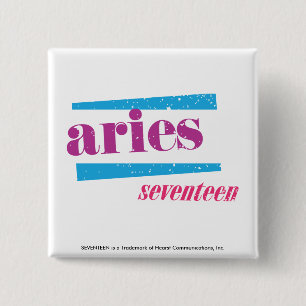 Aries Purple 15 Cm Square Badge