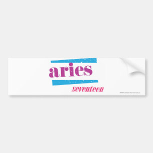 Aries Purple Bumper Sticker