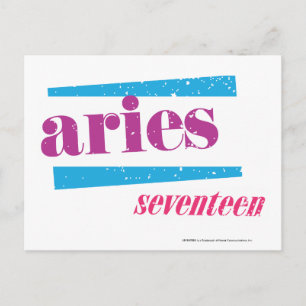 Aries Purple Postcard