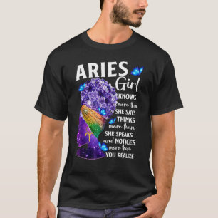 Aries Queen Sweet As Candy Birthday For Black Wom T-Shirt