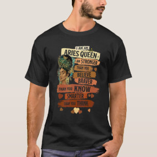 Aries Queen Sweet As Candy Birthday For Black Wome T-Shirt