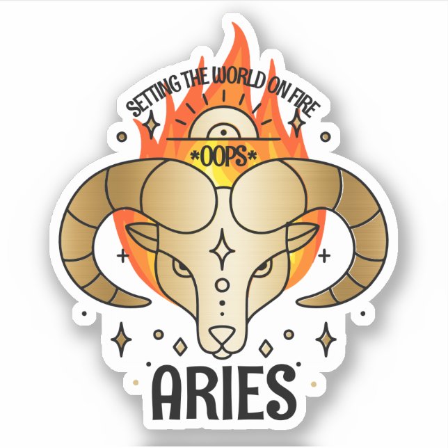 Aries ram astrology zodiac birth sign personalised (Front)