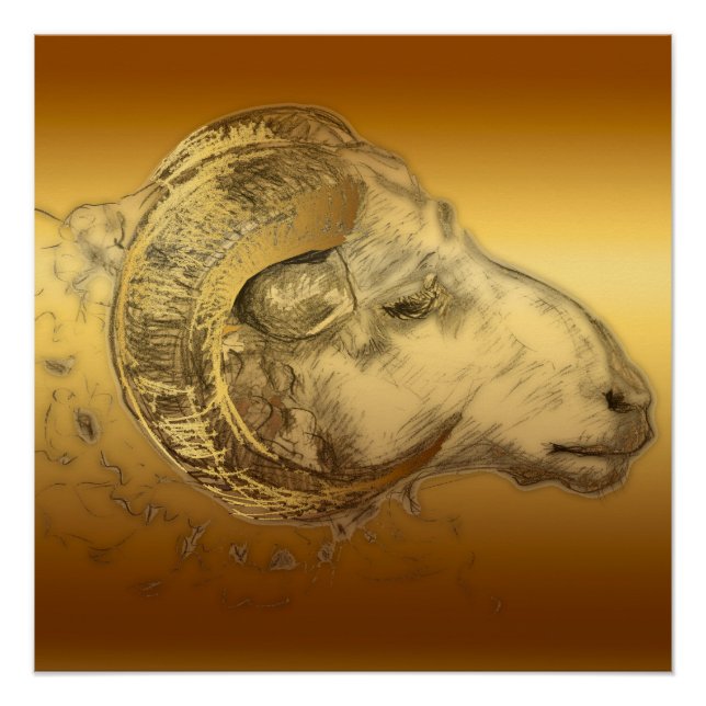 Aries Ram Birthday Zodiac Perfect Poster (Front)