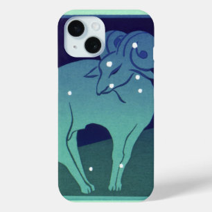 Aries Ram Constellation, Vintage Zodiac Astrology iPhone 15 Case