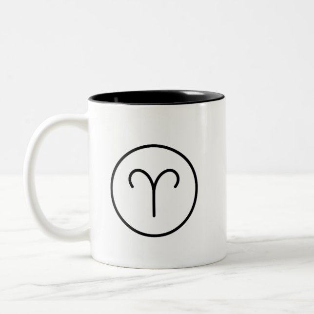 Aries Ram Horoscope Zodiac Sign Mug (Left)