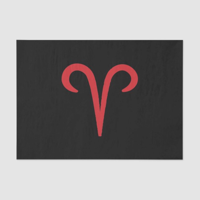 ARIES Ram Red Fire Sign Astrology Zodiac Party Tissue Paper (Front)