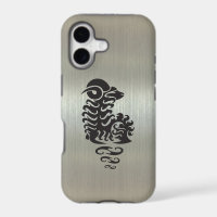 Aries Ram Silhouette with Metallic Effect