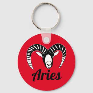 Aries Ram Symbol Astrological Sign Key Ring