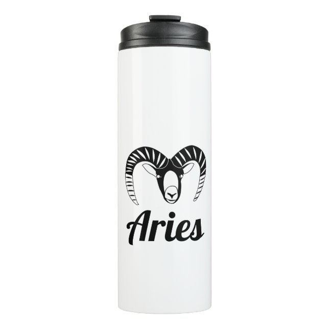 Aries Ram Symbol Astrological Sign Thermal Tumbler (Front)