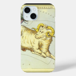Aries Ram, Vintage Constellation, Urania's Mirror iPhone 15 Case