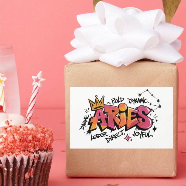 Aries Rectangular Sticker (Party)