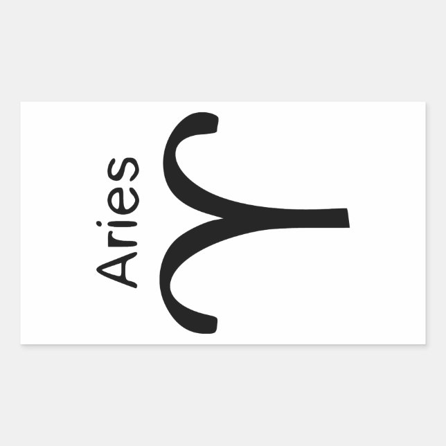 Aries Rectangular Sticker (Front)