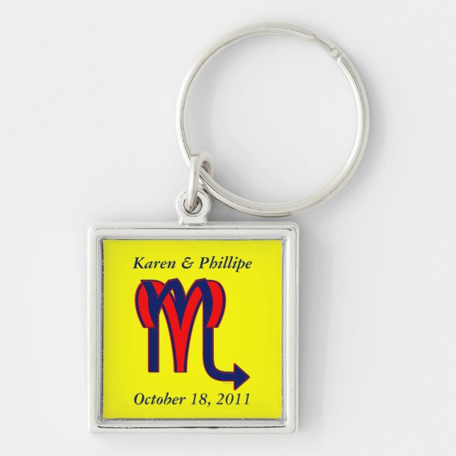 Aries & Scorpio Key Ring (Front)