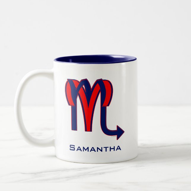 Aries & Scorpio Two-Tone Coffee Mug (Left)