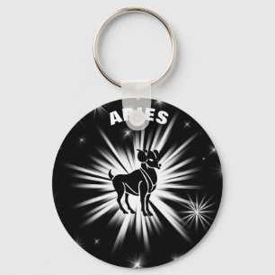 Aries sign keychain