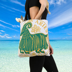Aries Sign of the Zodiac on a Tote Bag