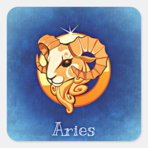 Aries Square Sticker