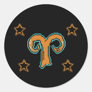 ARIES Stars Classic Round Sticker