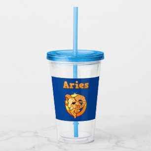 Aries symbol      acrylic tumbler