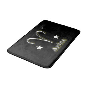 Aries symbol bath mat