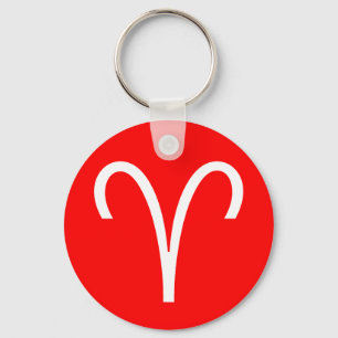 Aries Symbol Key Ring