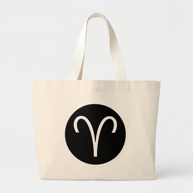 Aries Symbol Large Tote Bag (Front)