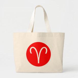 Aries Symbol Large Tote Bag