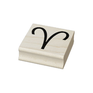 Aries Symbol Ram Zodiac Sign Rubber Stamp