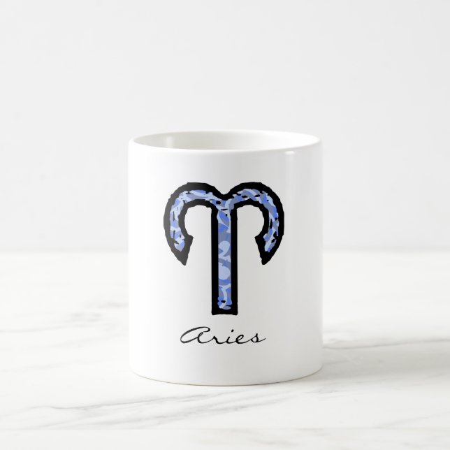 Aries Symbol (style 1_blue) mug (Center)