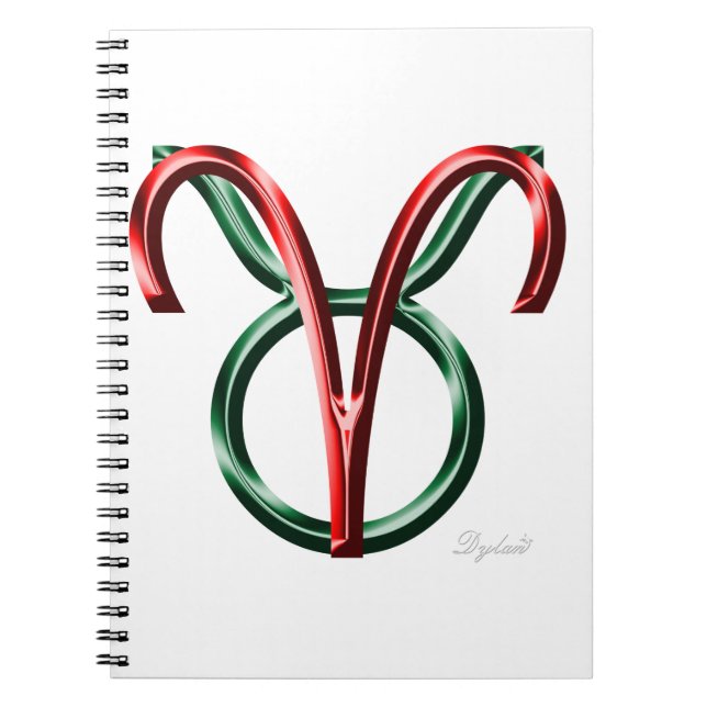 Aries Taurus Cusp Astrology Zodiac Sign Notebook (Front)